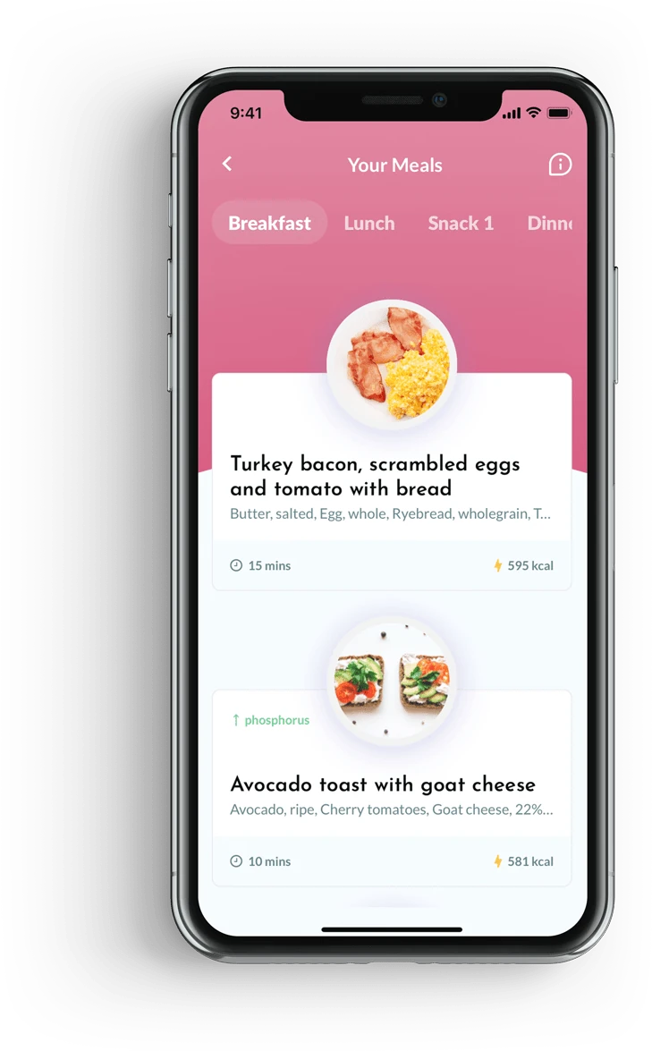 Nutrition guidance in the coaching app