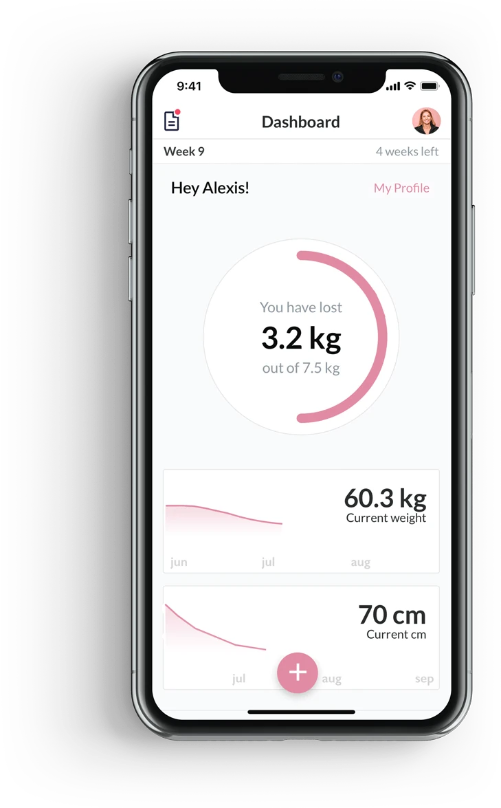 Progress tracker in the coaching app
